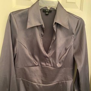 ABG Silky gray blouse with details